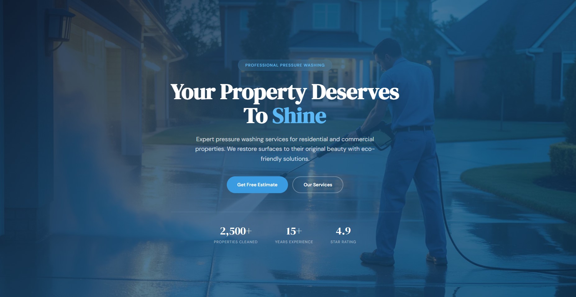 Pressure Washing website template